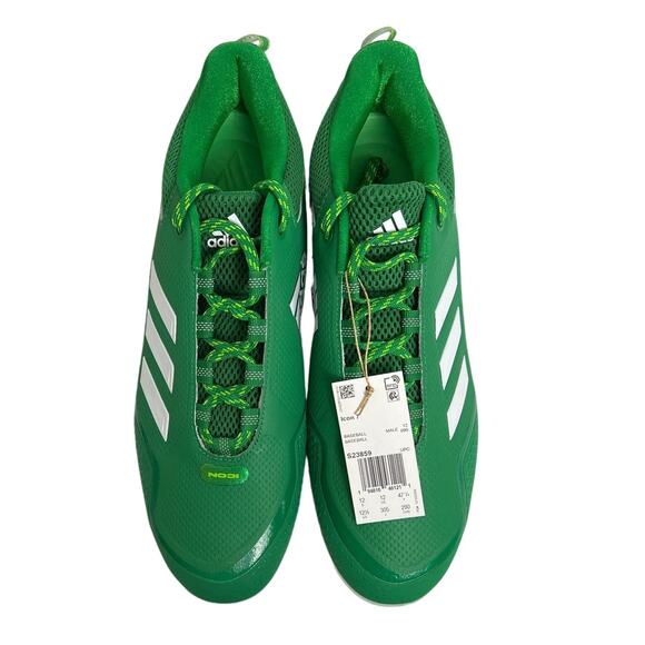 adidas Men\'s Icon 7 Green & White Baseball Cleats 12.5 12 1/2 Men New main image 5